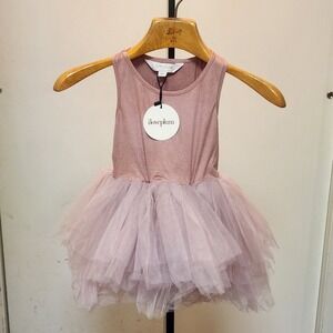 iLovePlum Girls Dusty Rose Pink Tutu Dress Dance Ballet Tulle Fairy 8Y NWT